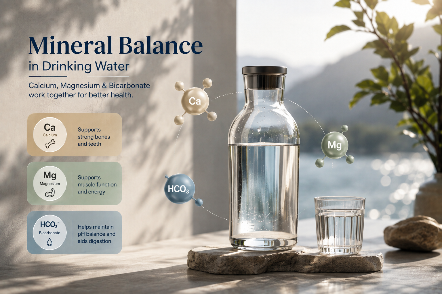 Mineral Balance in Drinking Water: Calcium, Magnesium and Bicarbonates