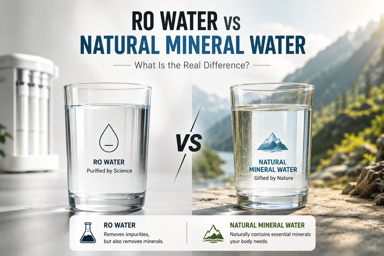 RO Water vs Natural Mineral Water: What Is the Real Difference?
