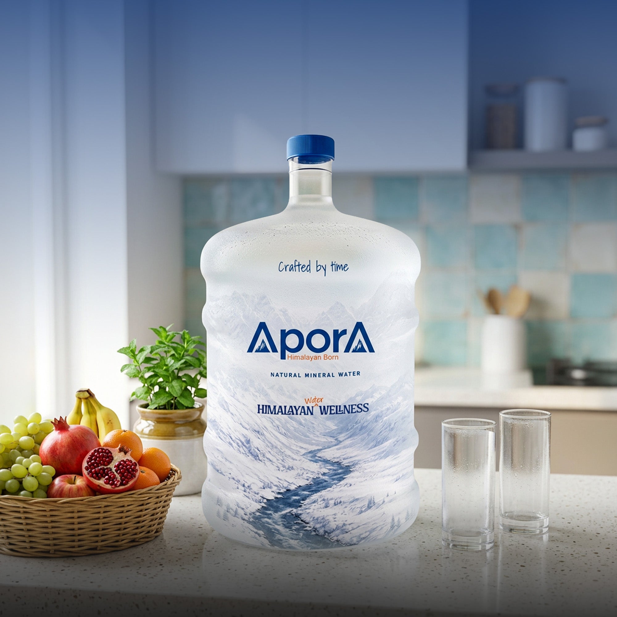 AporA Himalayan Born Natural Mineral Water | Natural pH~8 | TDS>250 | 1 X 20L